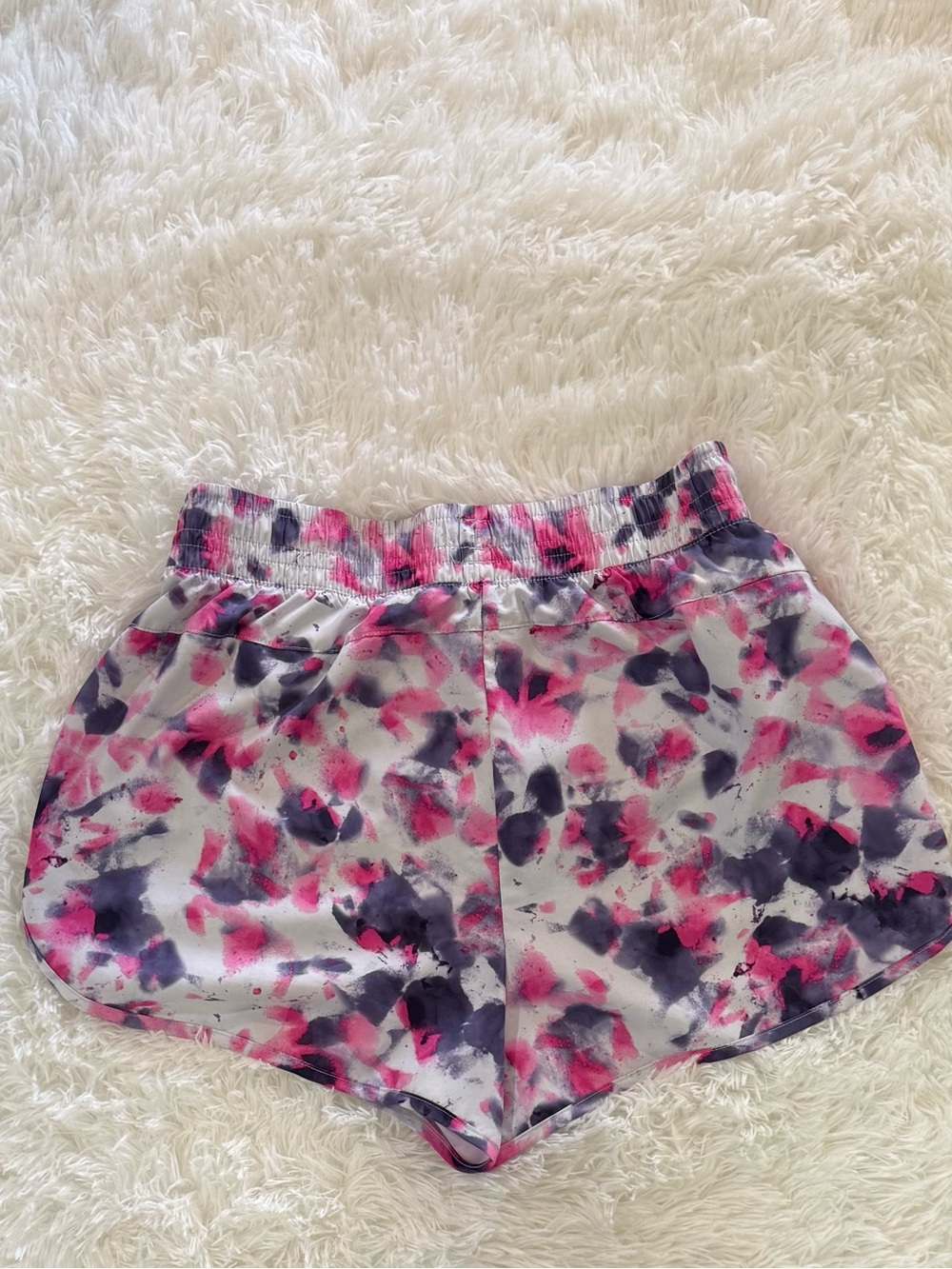 Athletic Works Pink & Gray Floral Split-Hem Running Shorts - Picture 2 of 5